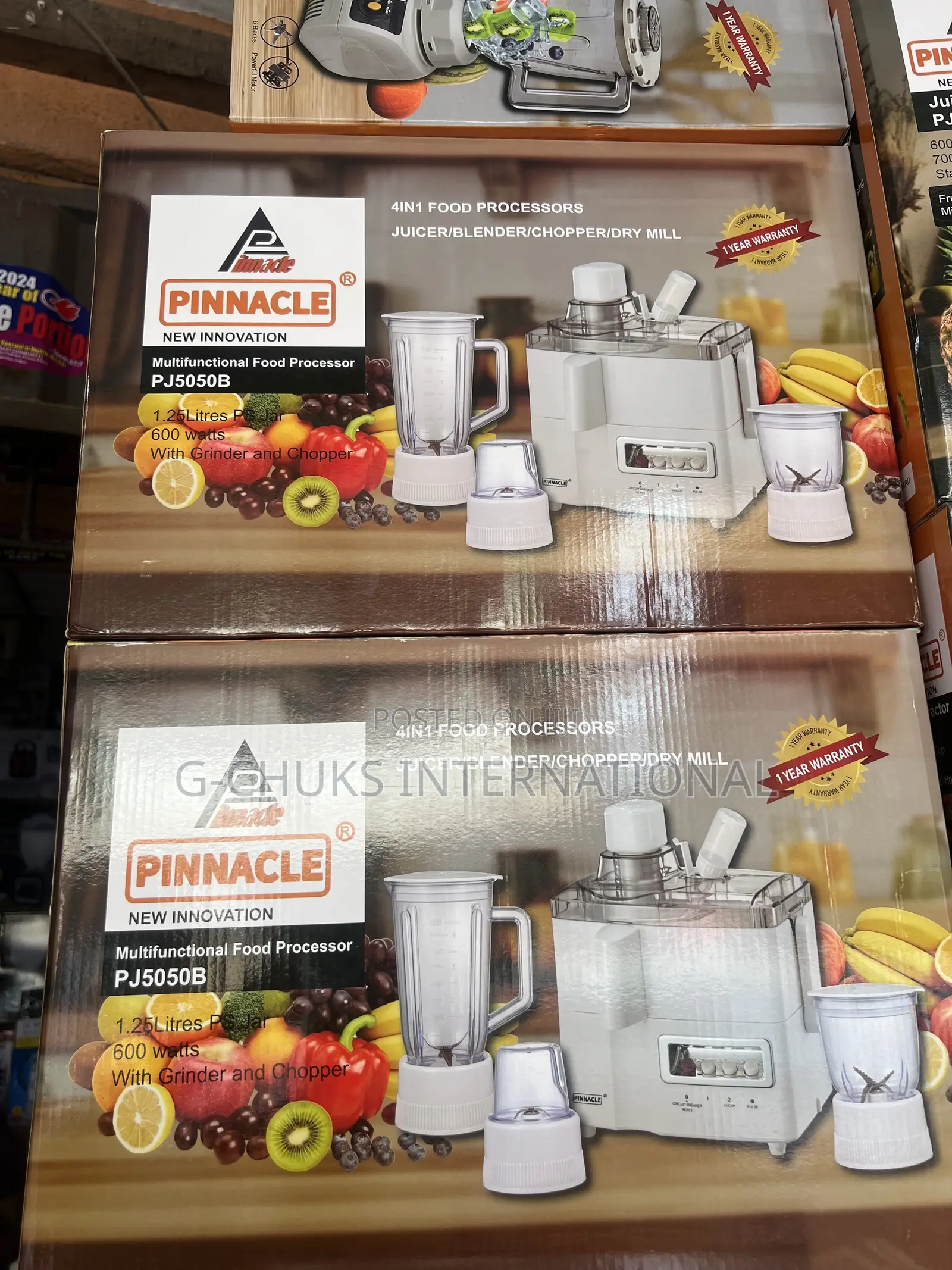 Pinnacle 4 in 1 Blender,Juice Extractor,Grinder Mill-600w