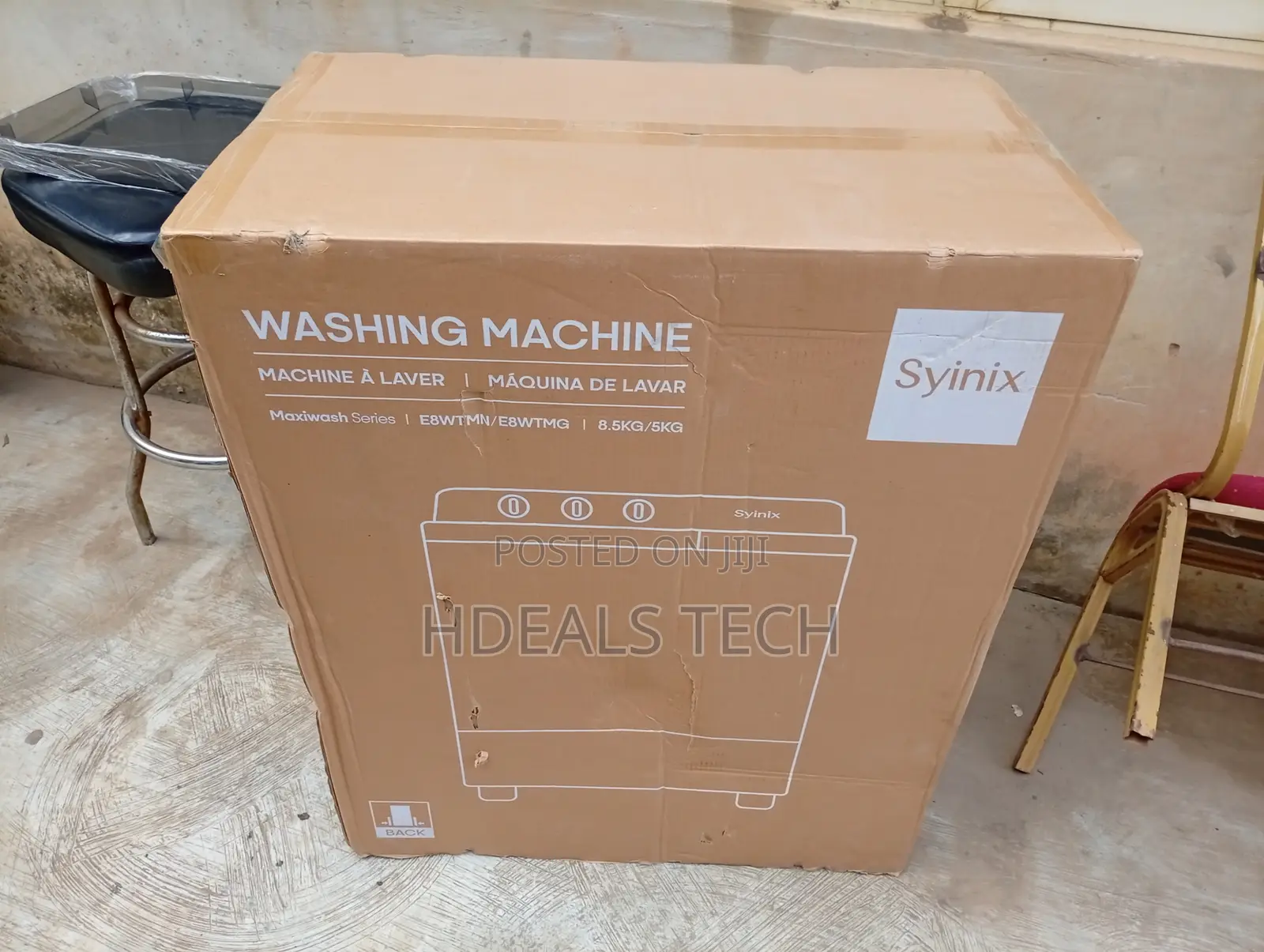 SYNIX 8KG Automatic Laundry Machine – Powerful Washing