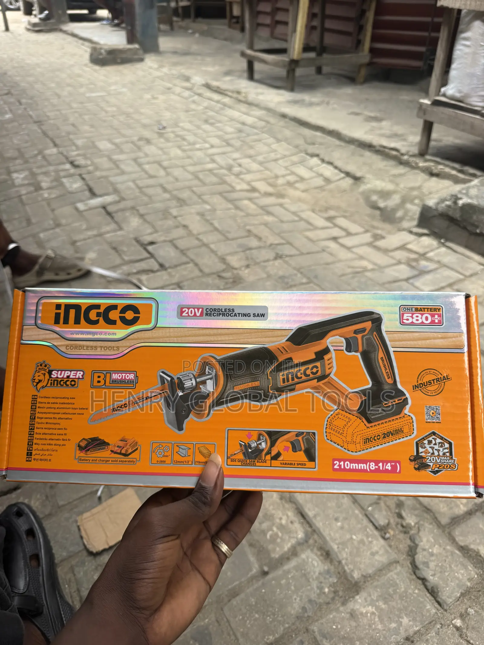 INGCO 20V Cordless Brushless Reciprocating Saw