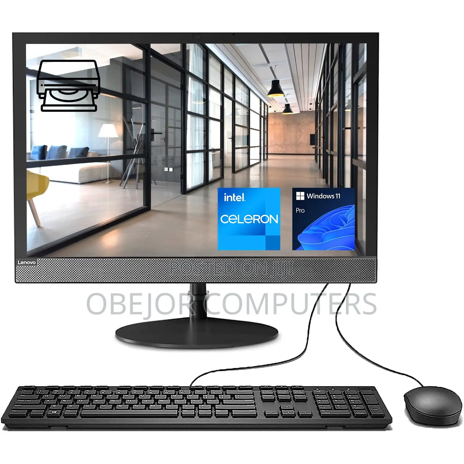 New Desktop Computer Lenovo V130 AIO 8GB Intel Celeron SSD 512GB