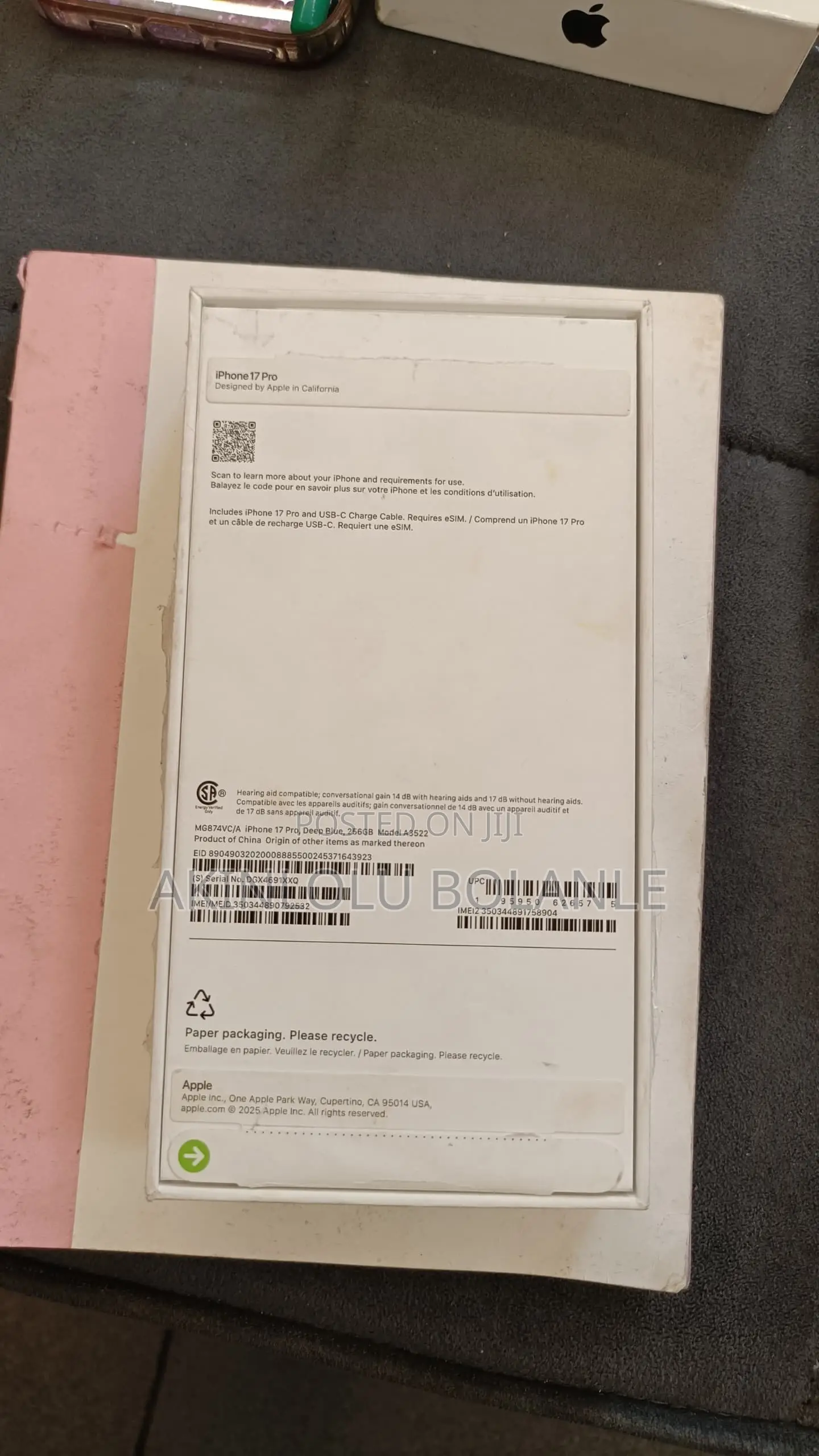 New Apple iPhone 17 Pro 256 GB Blue