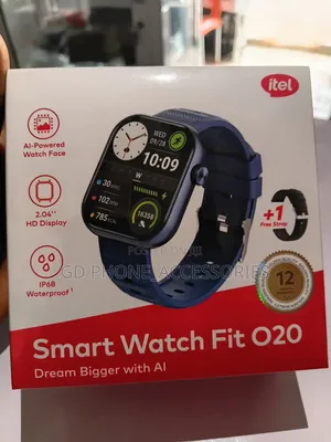 Original Itel Smart Watch FitO20 (2.04" HD Display) + Free Extra Strap