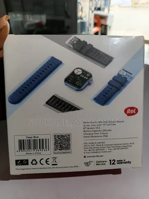 Original Itel Smart Watch FitO20 (2.04" HD Display) + Free Extra Strap