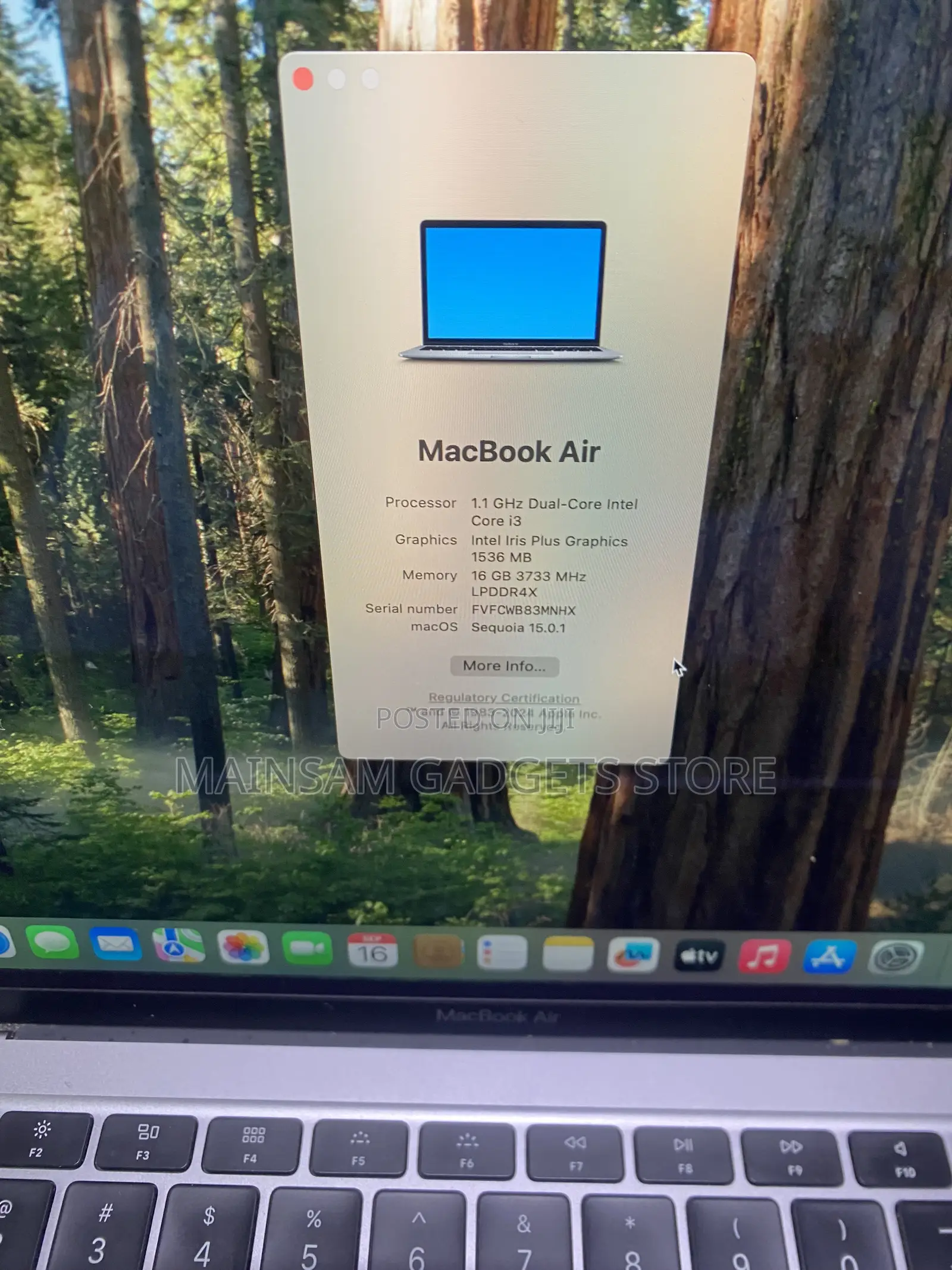Laptop Apple MacBook Air 2020 16GB Intel Core i3 SSD 512GB
