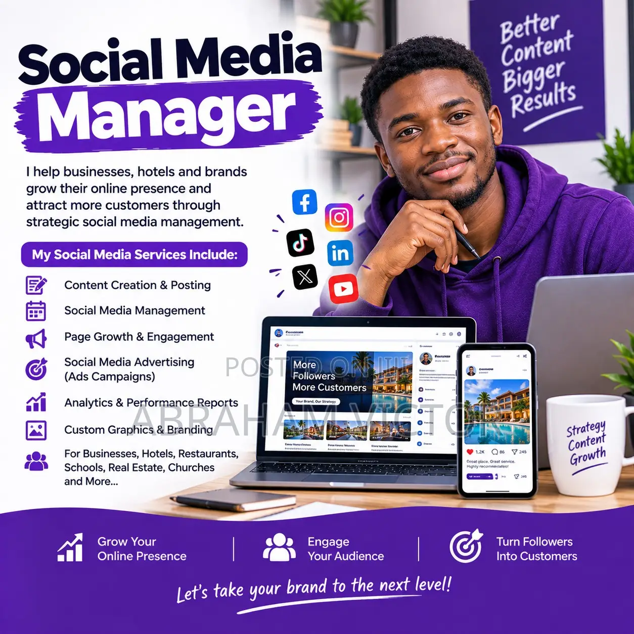 Social Media Manager ( Social Media Website)