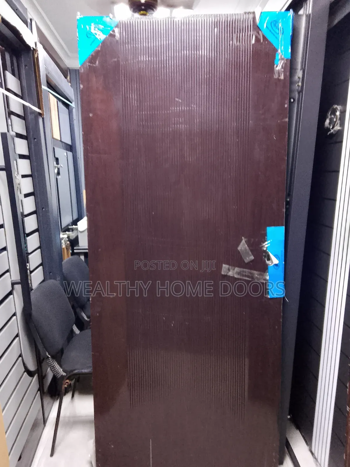 Premium Textured Brown Interior Flush Door