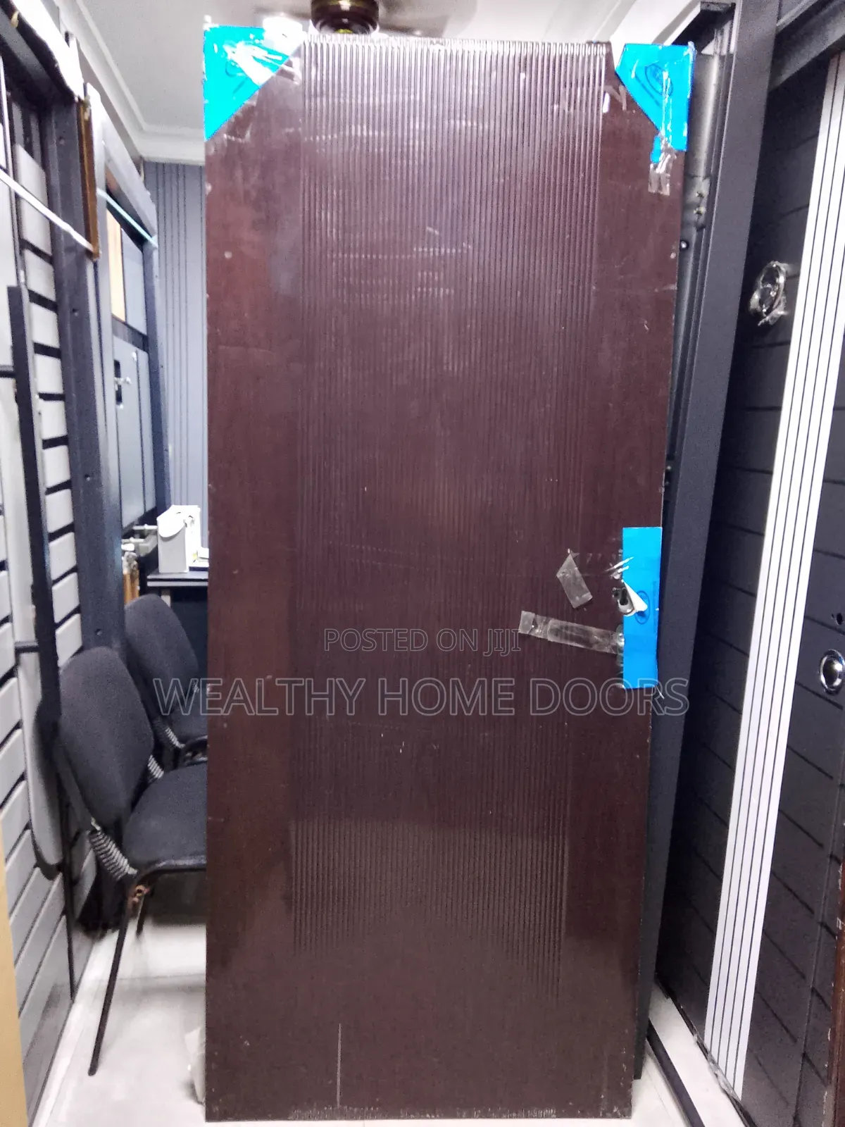 Premium Textured Brown Interior Flush Door