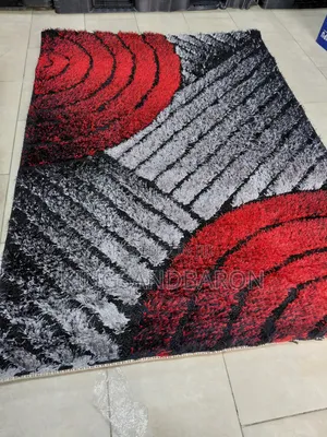 4x6fts Gray and Red Turkish Center Rugs