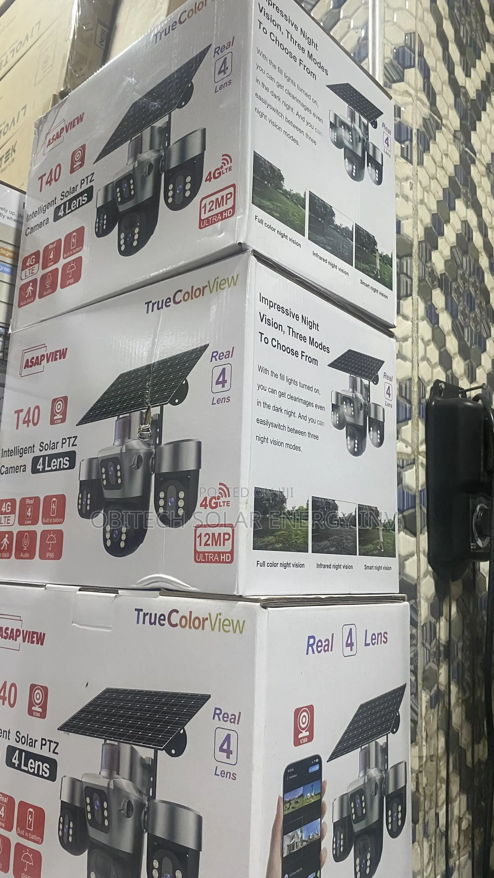 4 Lens Intelligent Solar PTZ Camera