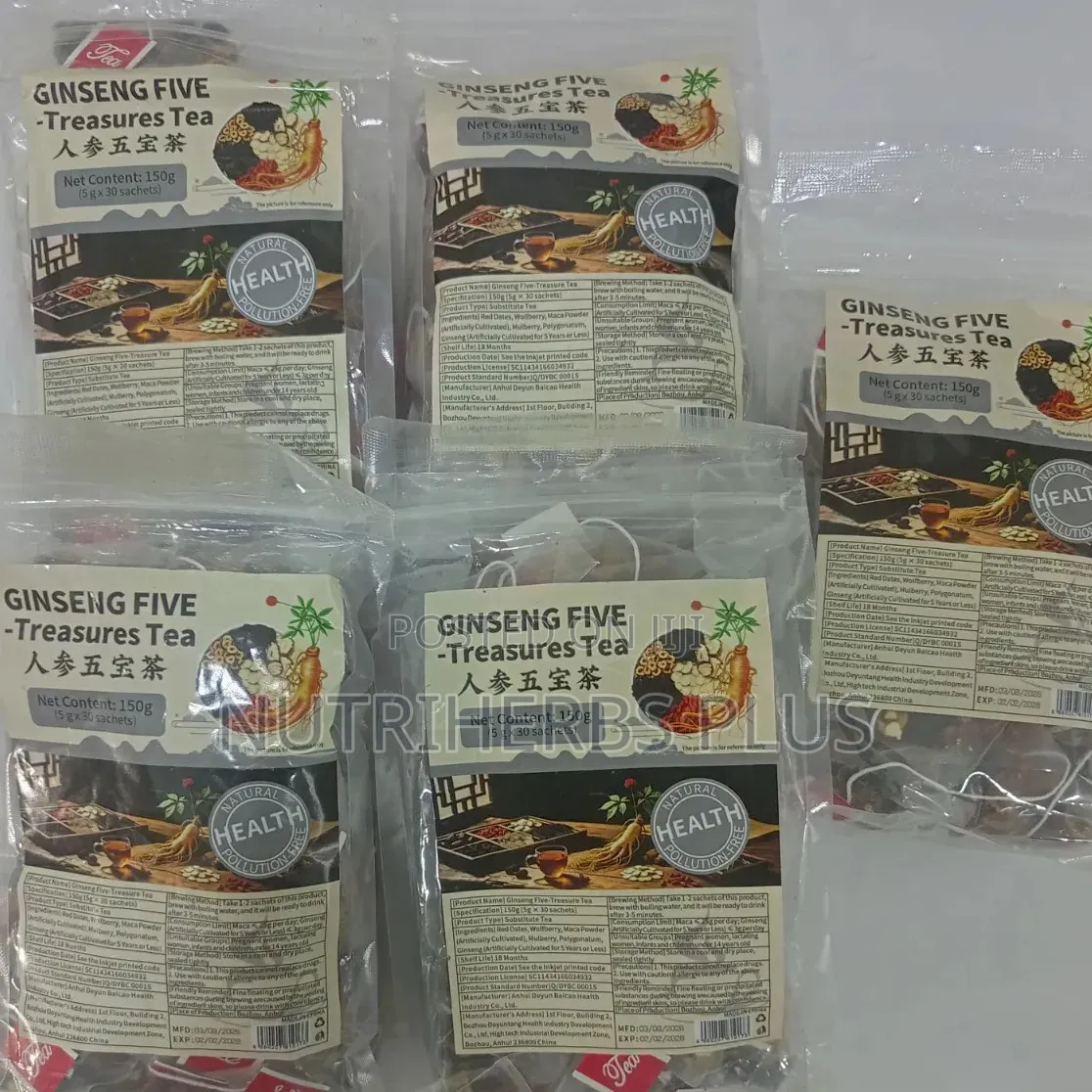 Ginseng Five Treasure Tea (It Reduces Kidney Swelling)