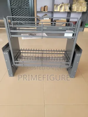 Pull Down Kitchen Plate Rack