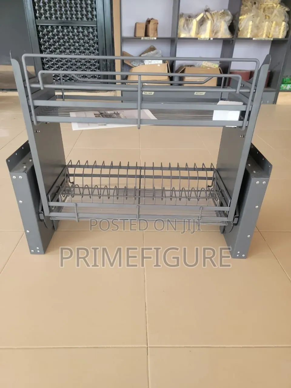 Pull Down Kitchen Plate Rack