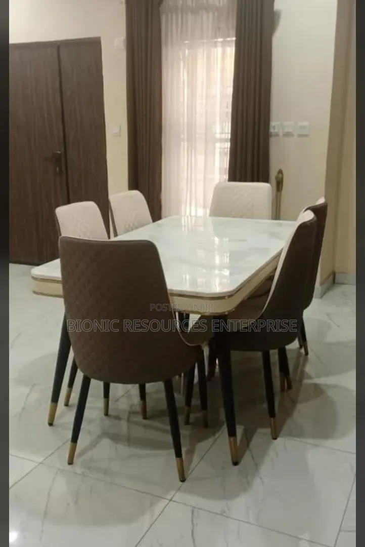 6 Seater Marble Top Dining Table