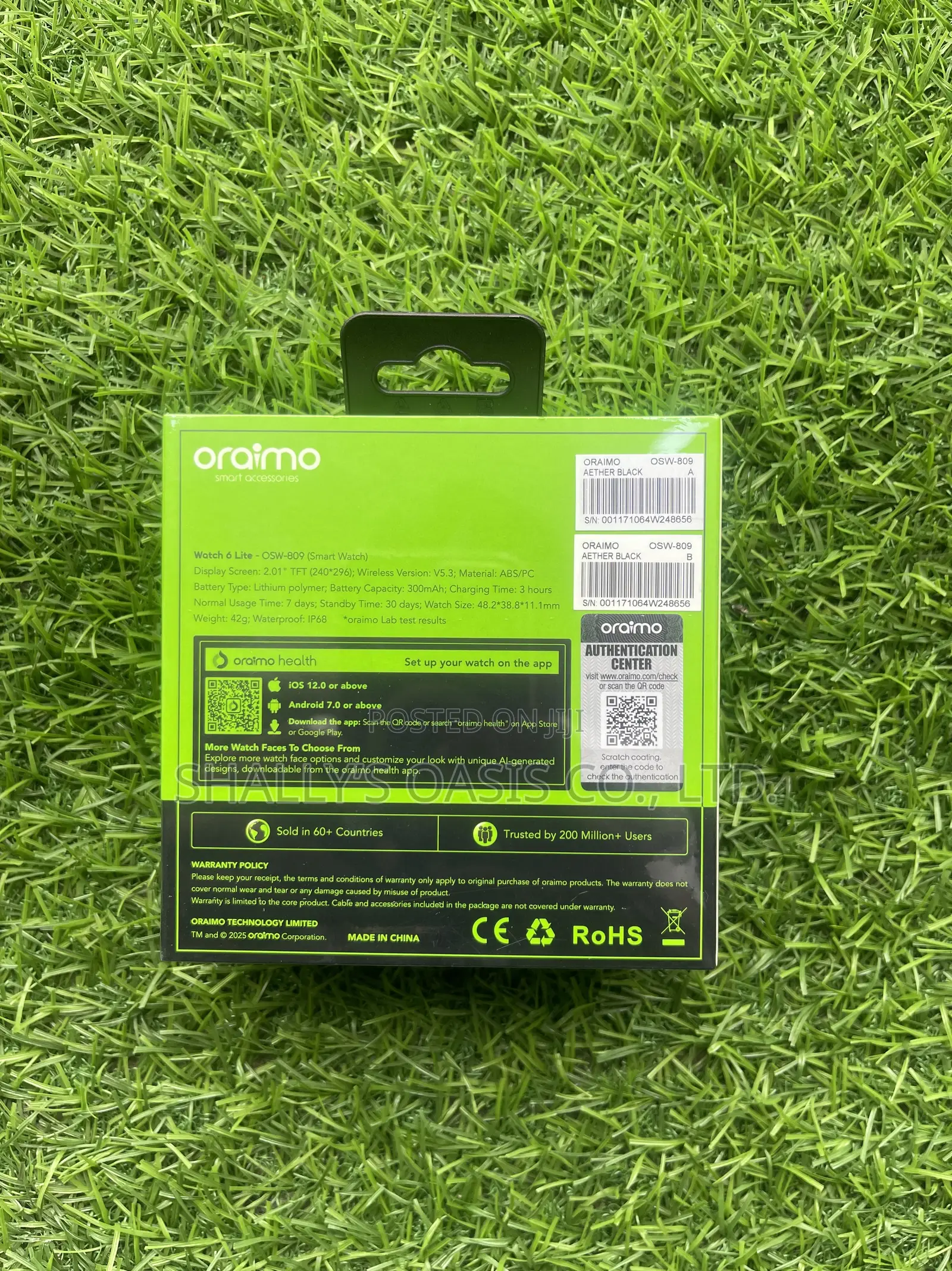 Original Oraimo Watch 6 Lite Smart Watch (2.01Screen + Bluetooth Call)