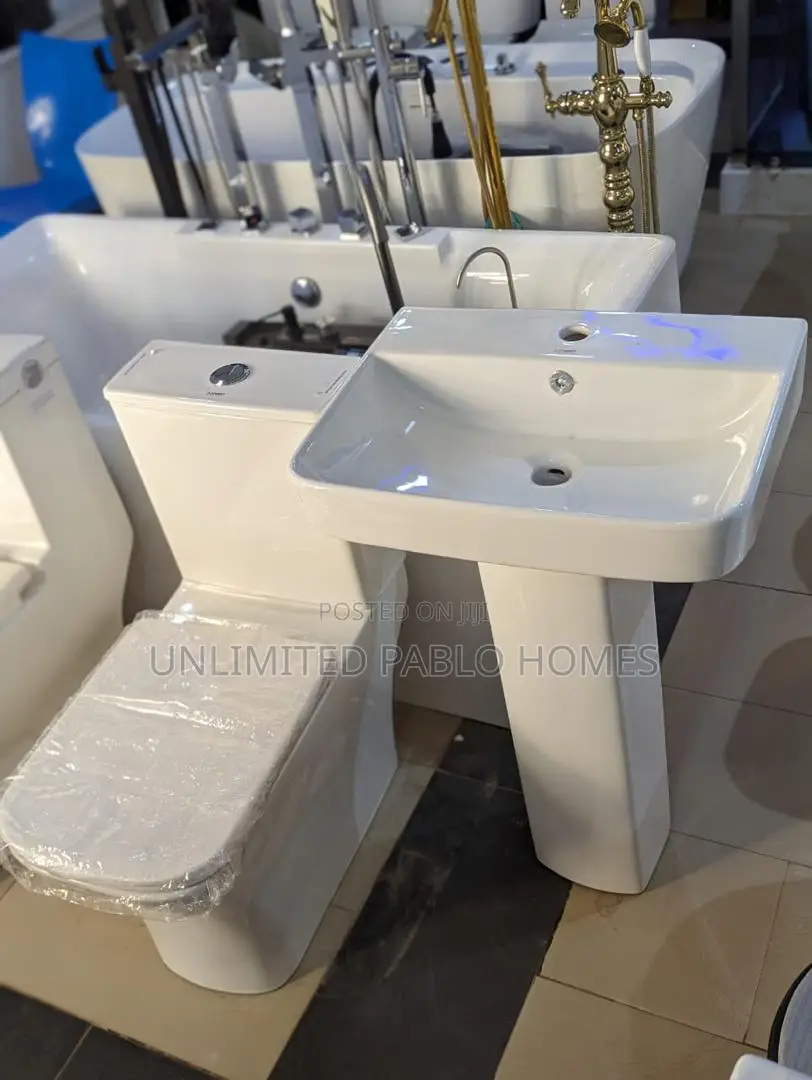 Classic Close Coupled WC With Pedestal Basin Set