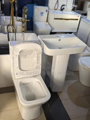 Classic Close Coupled WC With Pedestal Basin Set