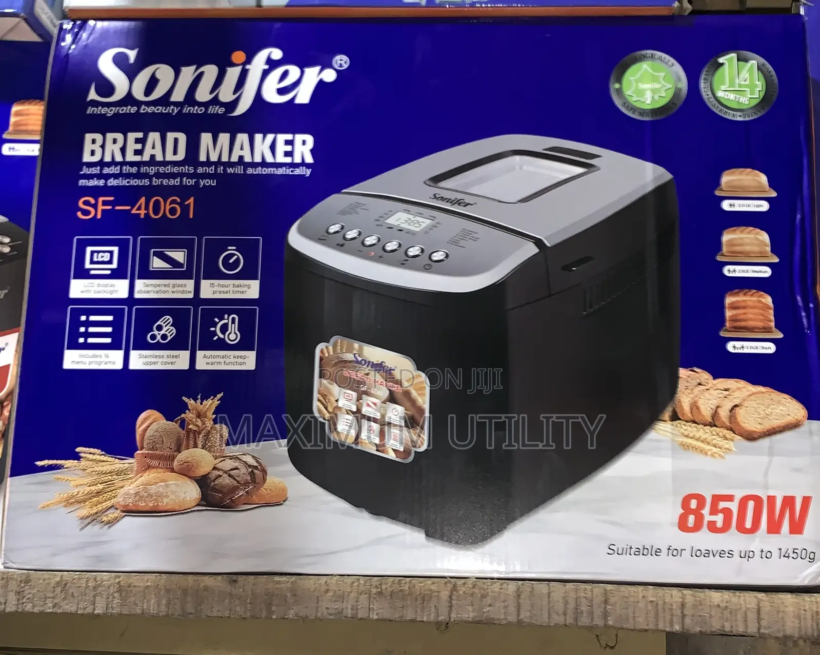 Sonifer 850 Watts Sf-4061 Bread Maker