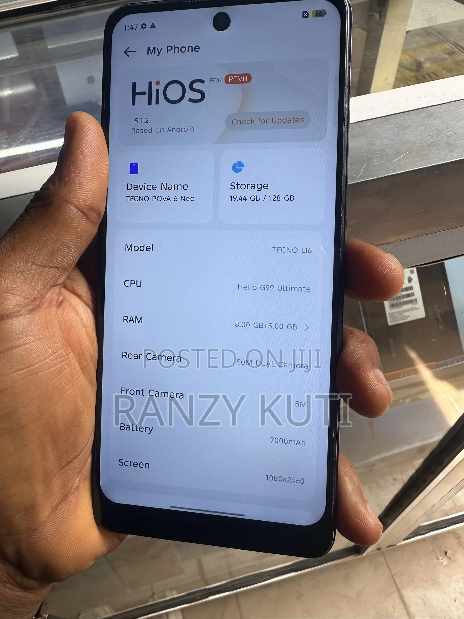 Tecno Pova 6 Neo 128 GB Gray