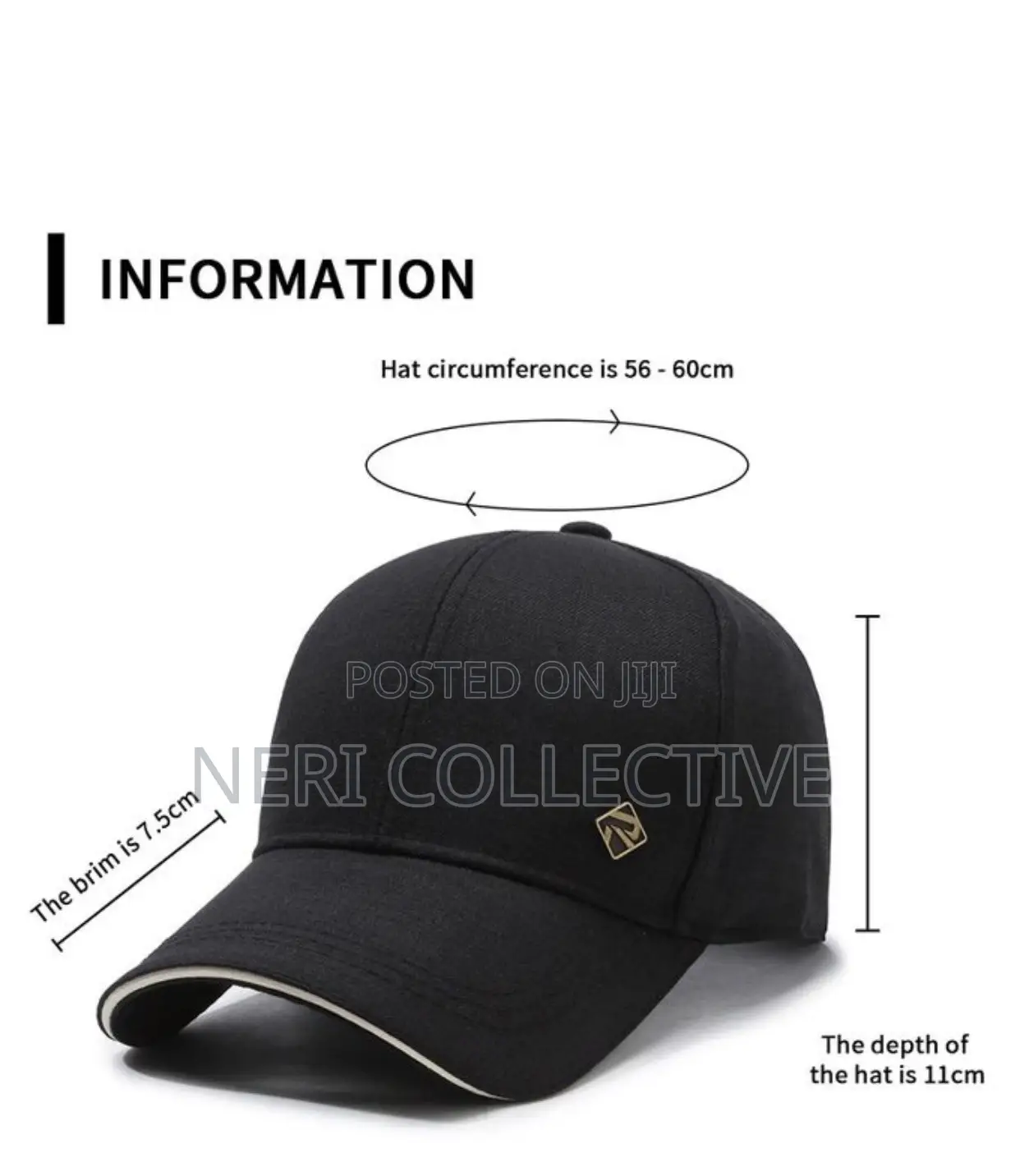 Minimalist Black Men’s Baseball Cap