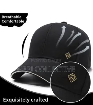 Minimalist Black Men’s Baseball Cap