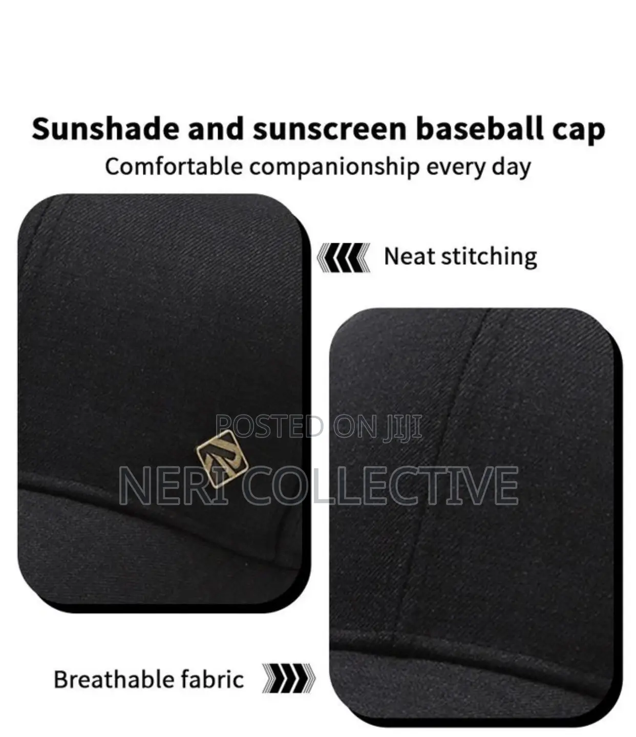 Minimalist Black Men’s Baseball Cap