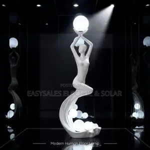 Modern LED Light Resin Humanoid Floor Luxury Lamp