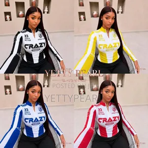 CRAZY Sporty Zip Top - 4 Colors - Women Streetwear Top - YETTY PEARL