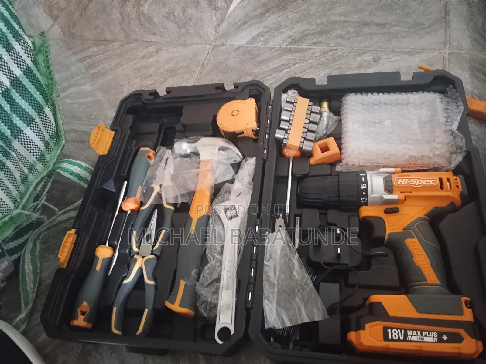 Set of Tools Box Including Drilling Machine 18v