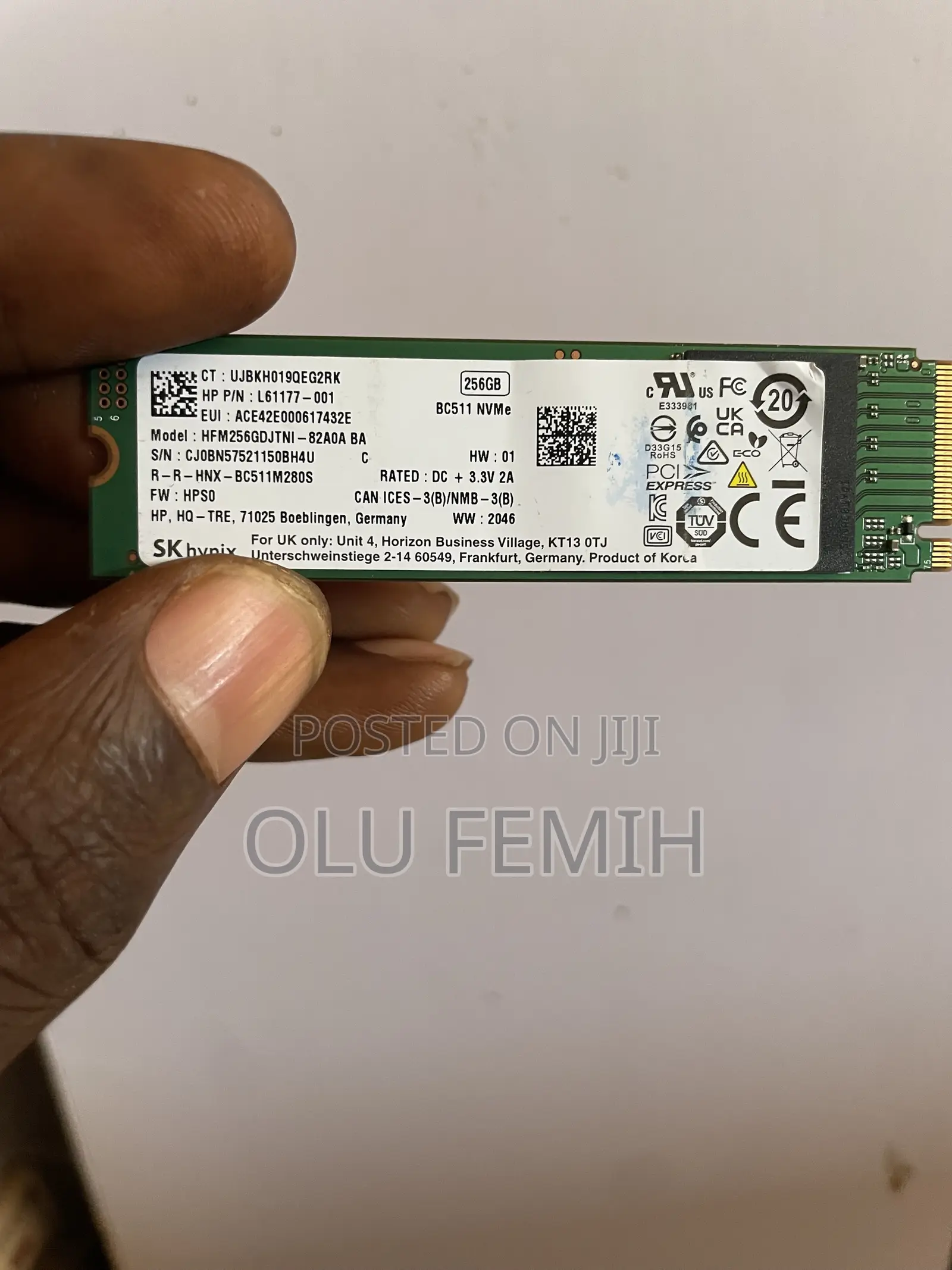 SSD(solid State Drive) 256GB Long Stick