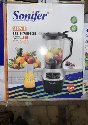 Sonifer 1500 Watts 2 in 1 Plastic Large Cup 1.8 Liters Blender