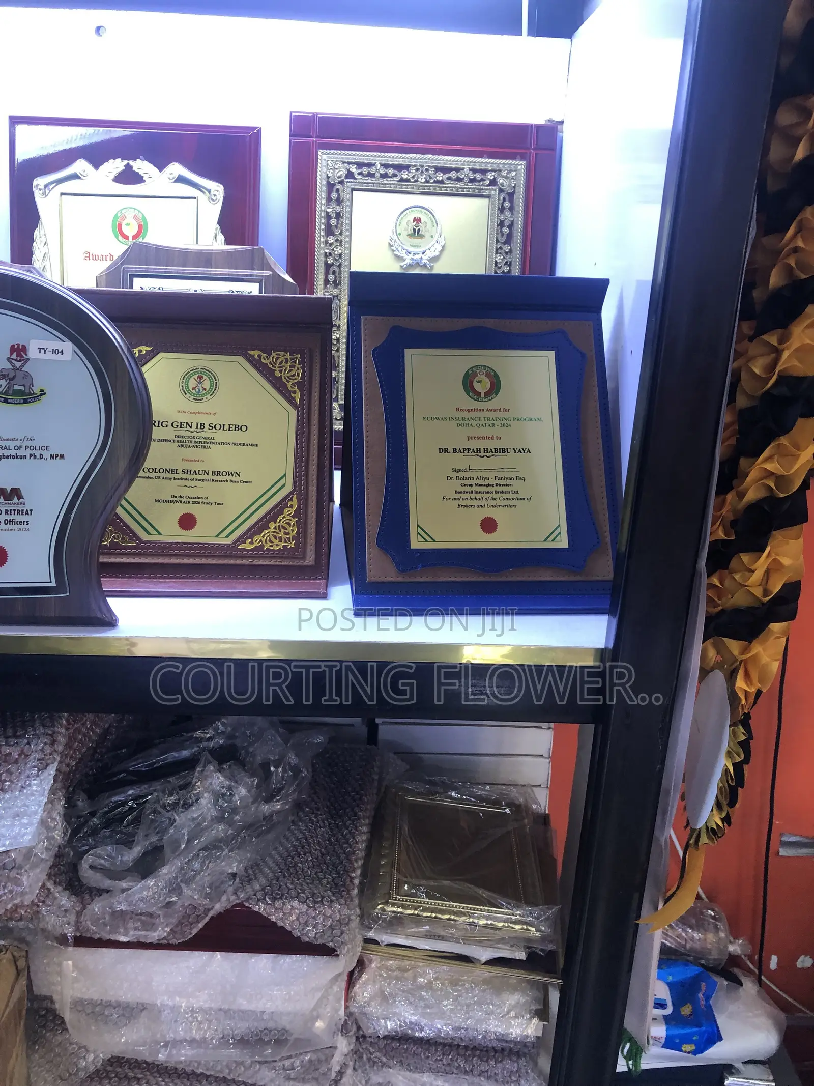 Awards and Plaque