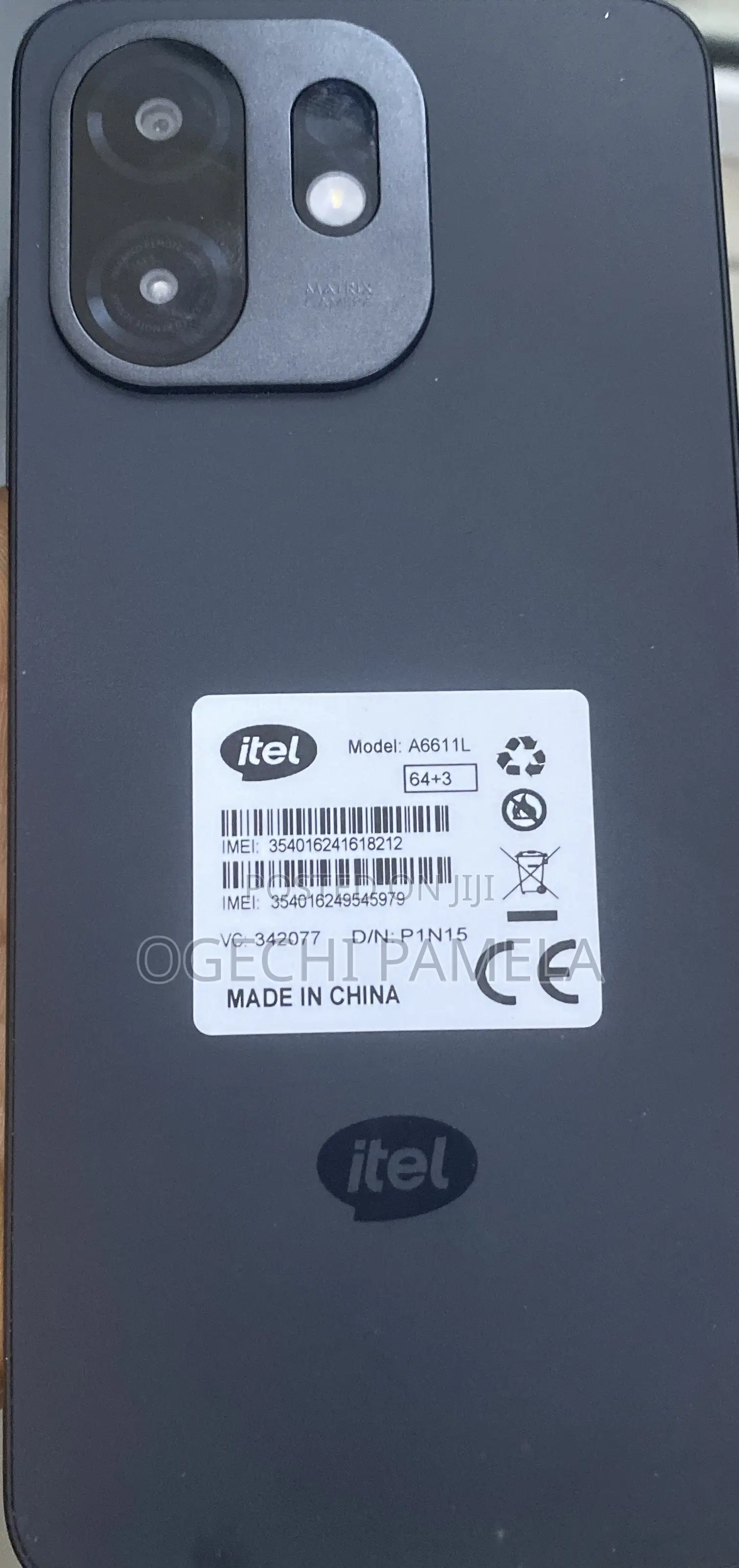 New Itel A100C 64 GB Black