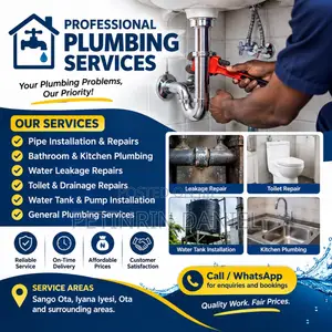 Professional Plumber. Lagos/Ogun State