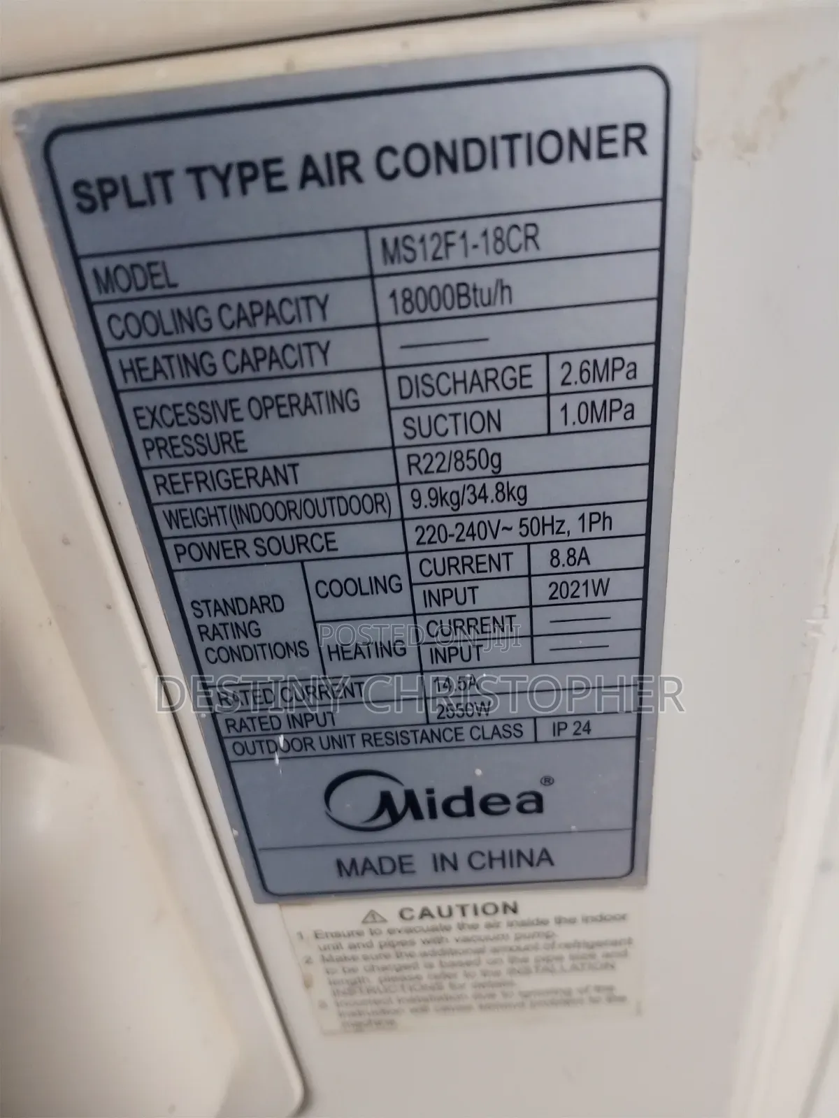 2hp Midea AC