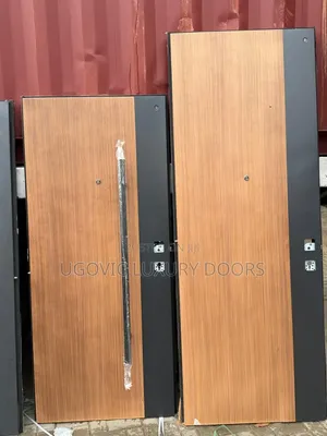 Normal and Extra Height Isreali Modern Wood-Grain Steel Door