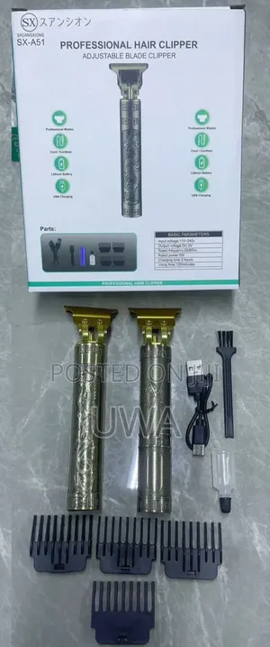 Professional Rechargeable Hair Clipper T-Blade Trimmer