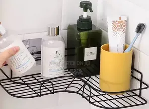 Stainless Metal Corner Shelf for Bathroom Kitchen