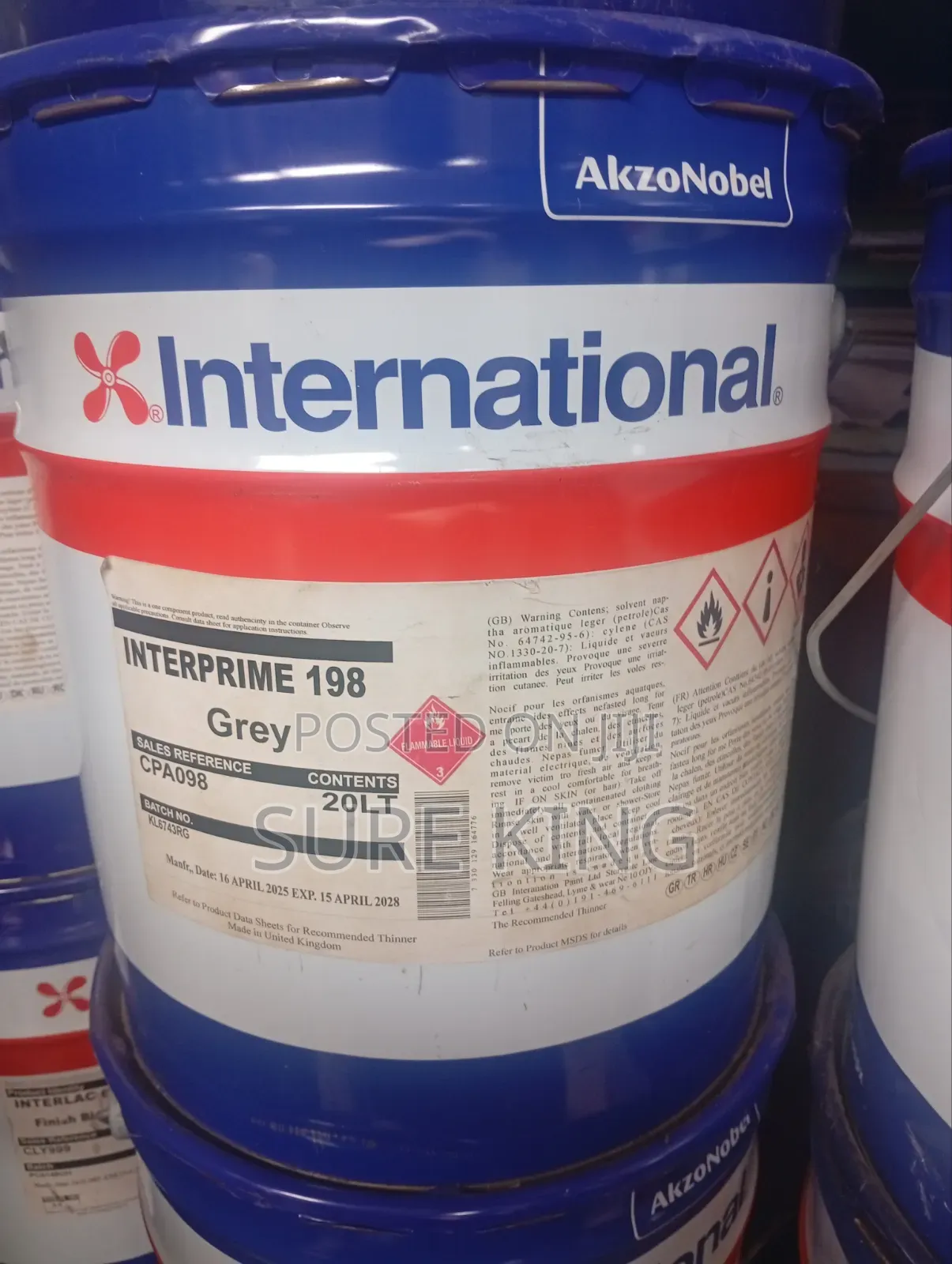 International Interprime 198 Grey 20L (Brand New)