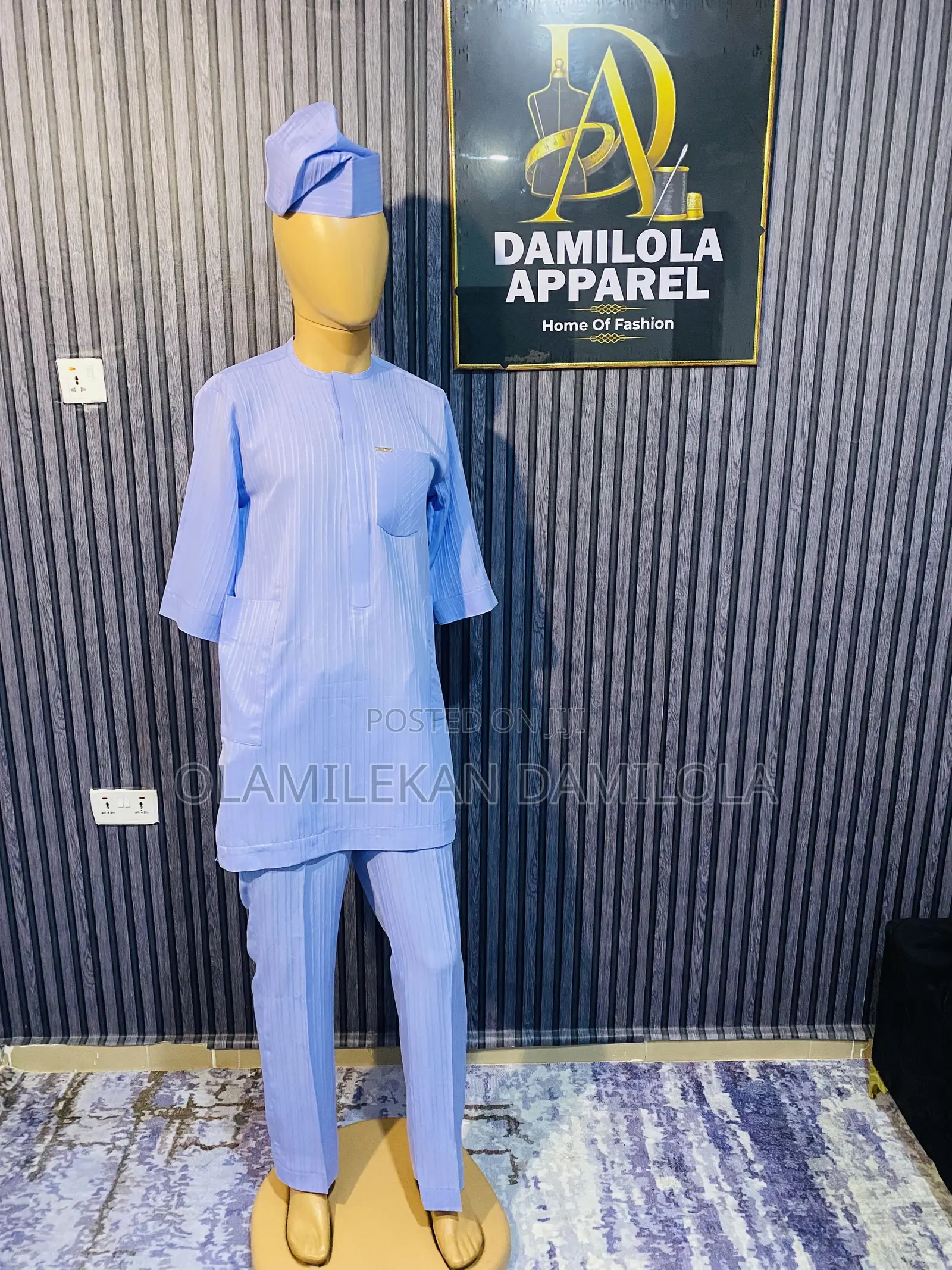 A Blue Kaftan With Cap