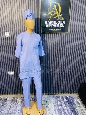 A Blue Kaftan With Cap