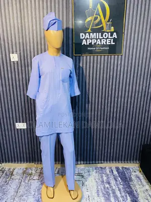 A Blue Kaftan With Cap