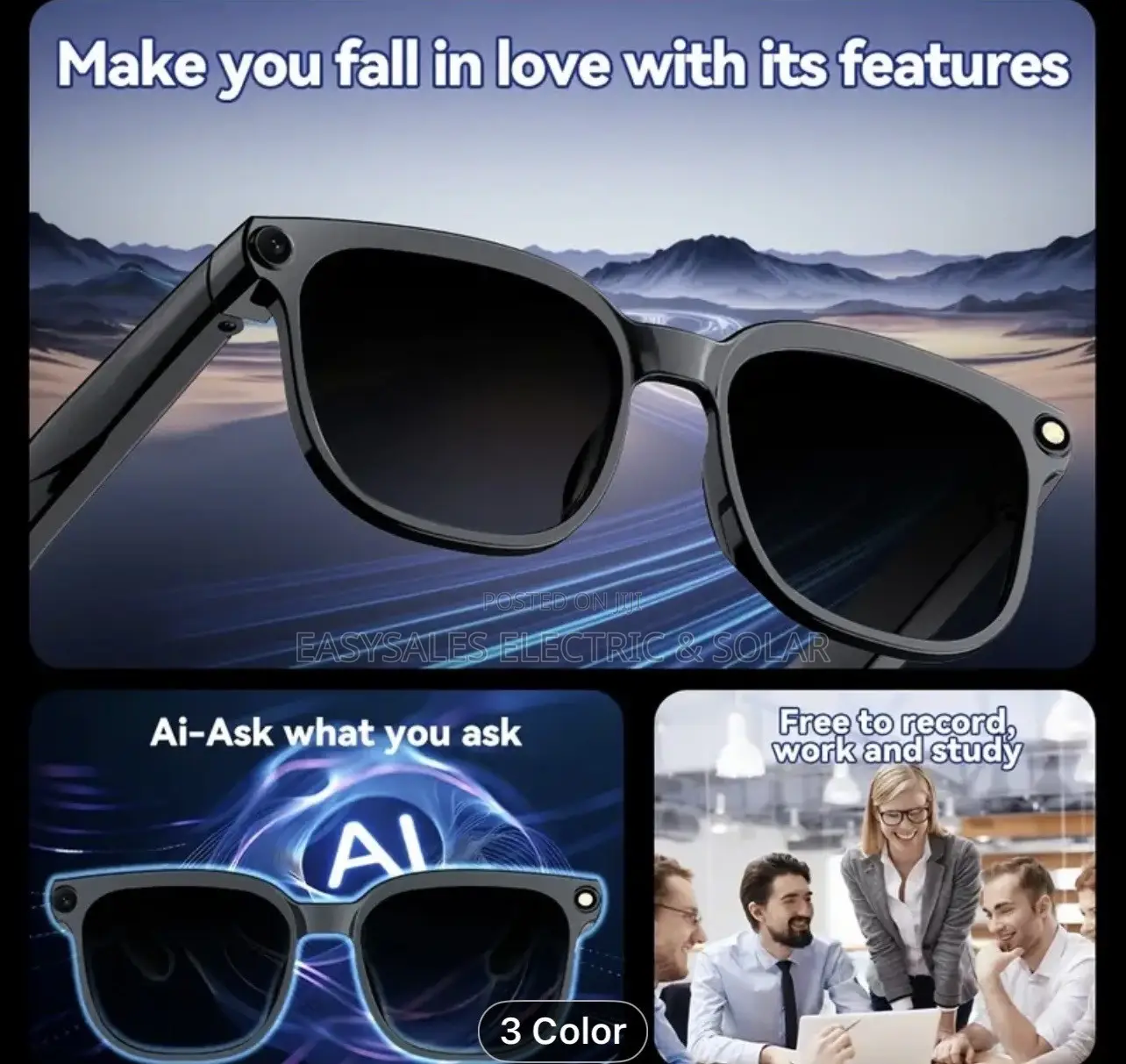 AI Smart Camera Glasses