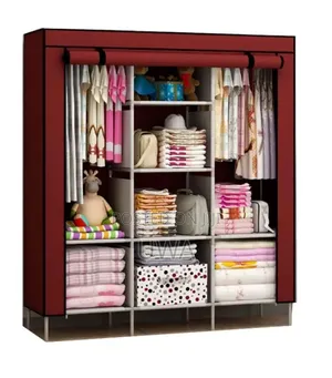 Portable Fabric Wardrobe Closet Large Multi-Compartment Storage