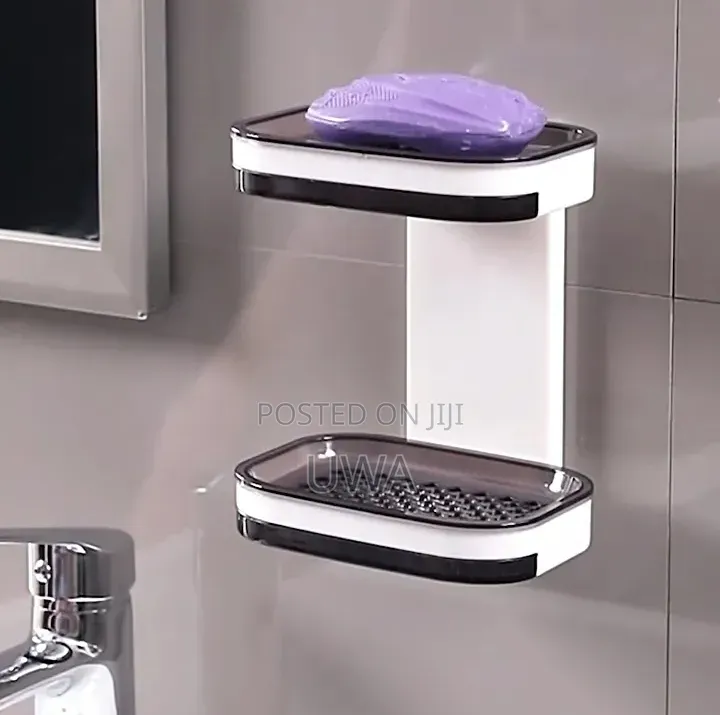 Double-Layer Wall-Mounted Soap Dish Holder (Punch-Free)