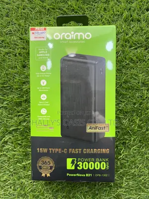 Original Oraimo PowerNova B31 (30,000mAh) 15W Fast Charge Power Bank