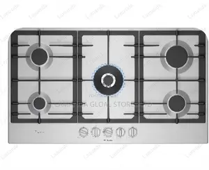 Stainless Steel 5-Burner Built-in Gas Cooktop Hob