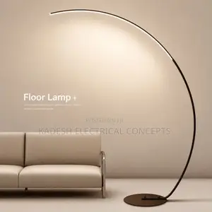 Nordic Style Floor Lamp Half Moon Arc Design Dimmable LED Light