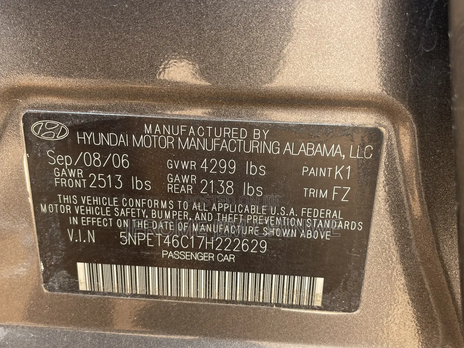 Hyundai Sonata 2008 Gray