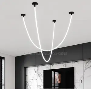 Nordic Long Line Chandelier Modern Flexible Long Tube LED Lights