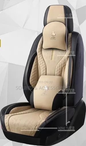 Car Luxury 11d Highquality Black+biege Full Universal Ht1215 Seatcover